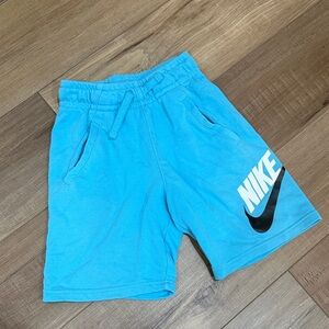 Nike Bright Teal Logo Kids Athletic Shorts